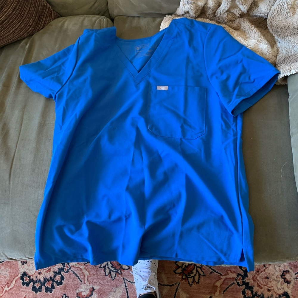 Royal blue figs scrub set